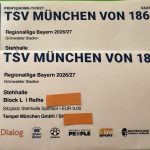 Wir verlosen zwei Tickets auf der Stehhalle für TSV 1860 – FC Augsburg II TSV 1860 - FC Augsburg Tickets